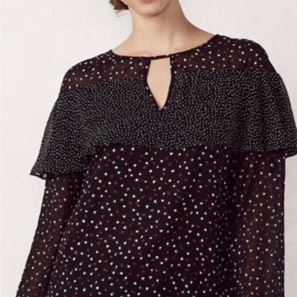 ❤️2/$15 or 3/$21❤️ LC Lauren Conrad Floral Flouncy Pheasant Top, Size Small - Picture 2 of 11